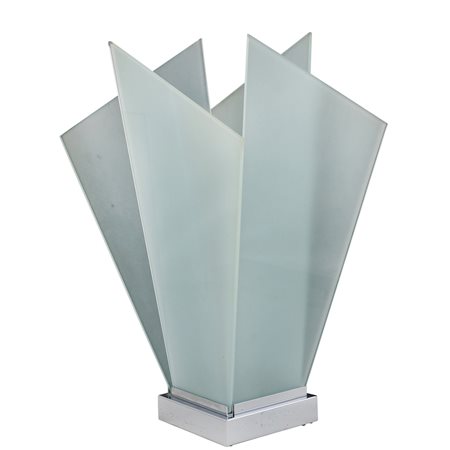 Lampada da tavolo in metallo e vetro Francia, XX Sec. h. 58 cm. struttura...