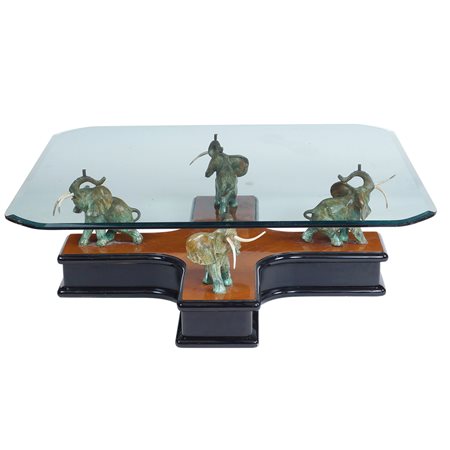 Tavolino quadrato da salotto XX Sec. 42x120x120 cm. base a crociera in legno...