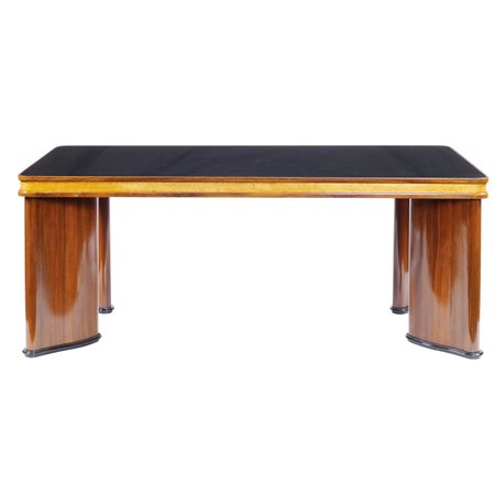 Tavolo da pranzo in palissandro XX Sec. 79x197x95 cm. piano rettangolare in...