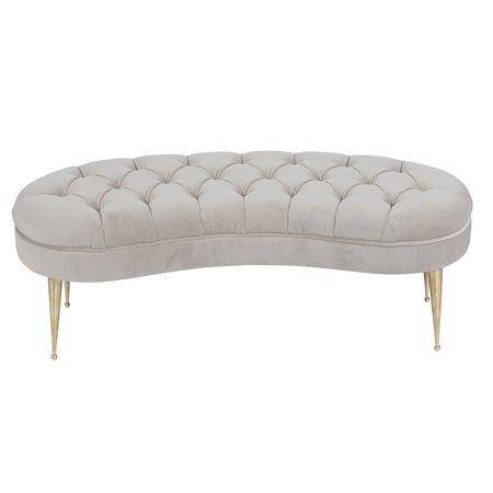 Panchetta di linea sagomata XX Sec. 43x125x58 cm. interamente imbottita a...