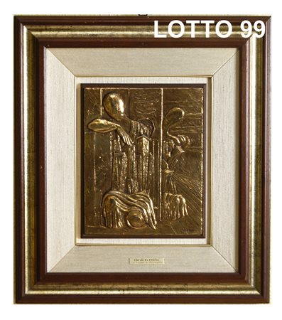 GIORGIO DE CHIRICO (1888 – 1978) ALTORILIEVO DORATO RAFF. LA FILOSOFIA...