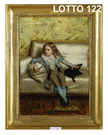 MICHELE GORDIGIANI (1835 – 1909) DIPINTO OLIO SU TELA RAFF. RITRATTO DEL...