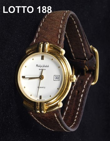 PHILIP WATCH (BANDY) OROLOGIO PLACCATO IN ORO MOVIMENTO AL QUARZO
