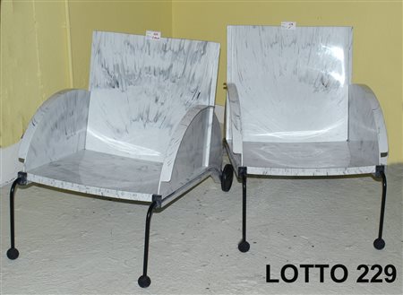 KARTELL LOTTO COMPOSTO DA 02 POLTRONE FUTURISTE DISEGNATE DA ANNA CASTELLI...