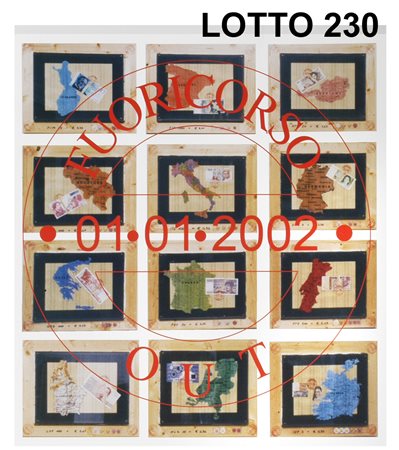 MIMMO ROTELLA (1918 – 2006) LOTTO COMPOSTO DA 12 OPERE A TECNICA MISTA...