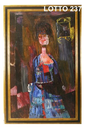 BRUNO CASSINARI (1912 - 1992) DIPINTO OLIO SU TELA INTITOLATO “LA PROVENZALE”...