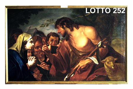 ANONIMO VENETO INIZI DEL XVII° SEC. DIPINTO OLIO SU TELA RAFF. IL BATTISTA...