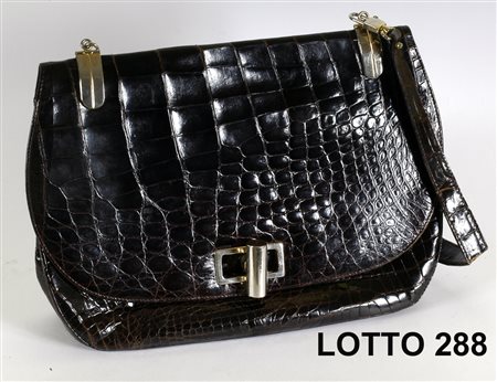 BORSETTA IN PELLE COCCODRILLO ITALIA ANNI 50