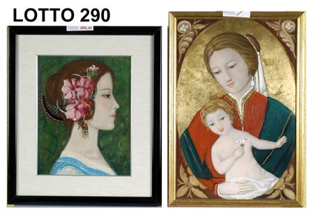 PAOLO SINGARELLA XX° SEC. LOTTO COMPOSTO DA 02 DIPINTI OLIO SU TAVOLA RAFF....