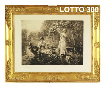 INGHILTERRA INIZI DEL XX° SEC. STAMPA RAFF. FANCIULLE NELLA RACCOLTA DEI...