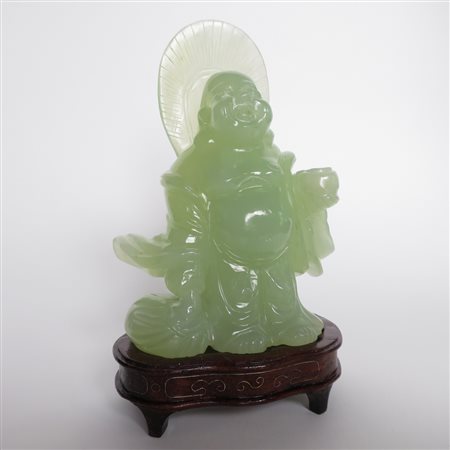 BUDDHA, Buddha in giada XX sec. h. cm 15,5