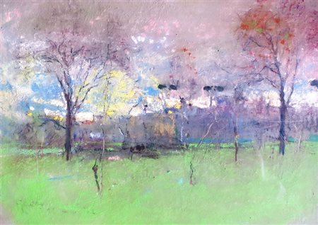 “PAESAGGIO”, Pastello Firmato in basso a sinistra Scuola italiana del XIX...