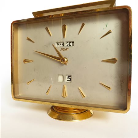 OROLOGIO BAROMETRO, Orologio e barometro Ergas anni 1950 ca. cm 17x9
