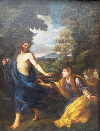 “NOLI ME TANGERE”, Olio su tela raffigurante "Noli me tangere" Scuola Romana...