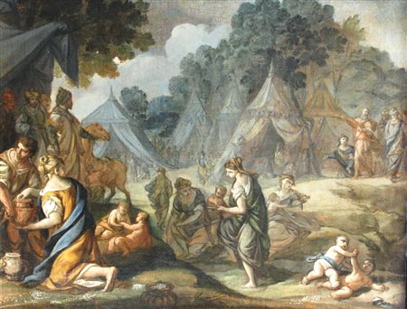 “VERSO LA TERRA PROMESSA” , Dipinto olio su tela raffigurante "Verso la Terra...