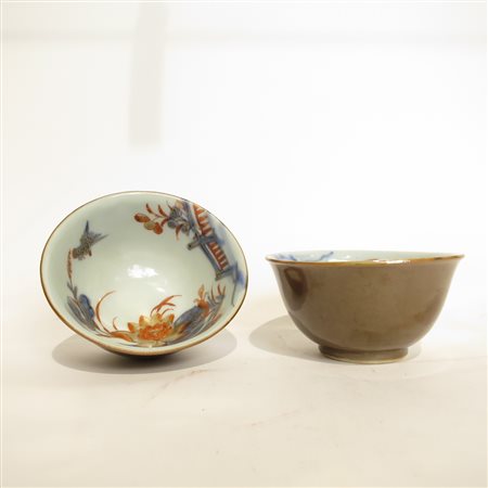 COPPIA TAZZINE, Coppia di tazzine in porcellana Cina periodo Qianlong XVIII...