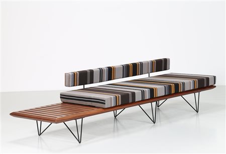 CARLO HAUNER (1927-1997) & MARTIN HESLER (1913-1977) Raro divano in...