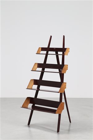 CLAVARINO AMEDEO Libreria cavalletto scomponibile, struttura e piani in legno...