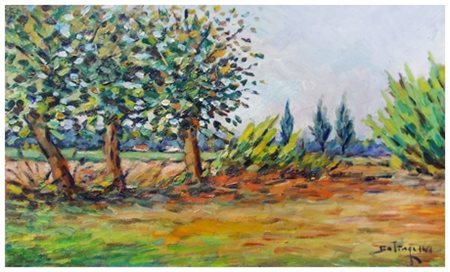 LIVIO BATTAGLINI Pisa 1921 – Pisa ? Senza titolo Olio su faesite 29,7 x 50....