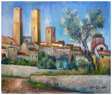 GIORGIO CASINI Pisa 1908 – Pisa 1984 San Gimignano dalle belle torri 1964...