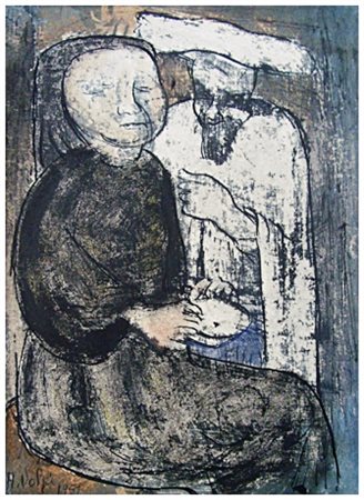 ALESSANDRO VOLPI Pisa 1909 – Pisa 1978 Figure 1951 T.m. su carta accoppiata a...