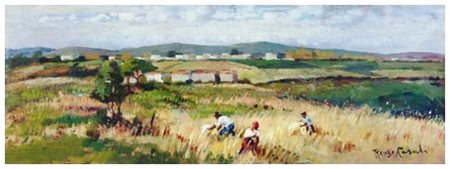 RENZO CASALI Livorno 1897 – Livorno 1977 Senza titolo 1956 Olio su tavola 18...