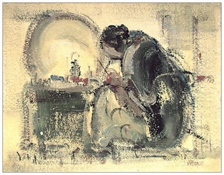 ALVARO DANTI Livorno 1911 – Livorno 1985 Senza titolo Olio su faesite 30 x...