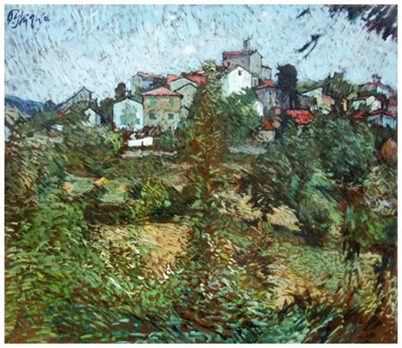 PAULO GHIGLIA Firenze 1905 – Roma 1979 Senza titolo Olio su tavola 55 x 65....