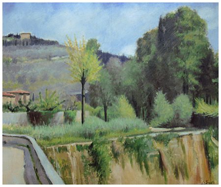 ORESTE ZUCCOLI Firenze 1889 – Firenze 1980 Senza titolo Olio su tela 75 x 90....