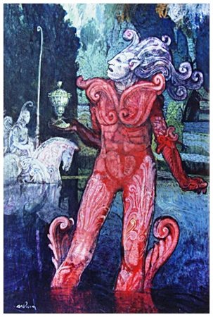 RAFFAELE DE ROSA Podenzana 1940 Studio di personaggio Olio su tela 35 x 25....