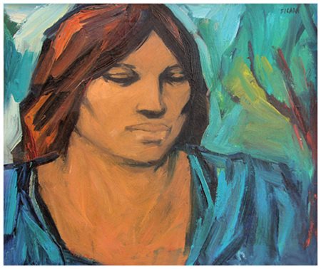 FRANZ FICARA Reggio Calabria 1926 – Milano 1994 Senza titolo Olio su tela 50...