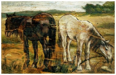 GIOVANNI BARTOLENA Livorno 1866 – Livorno 1942 Senza titolo Olio su tavola...