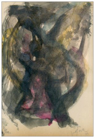 EMILIO VEDOVA Venezia 1919 – Venezia 2006 Senza titolo 1993 Gouache su carta...