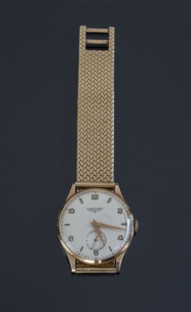 LONGINES Orologio da polso automatico Longines, anni ' 50 in oro, bracciale...