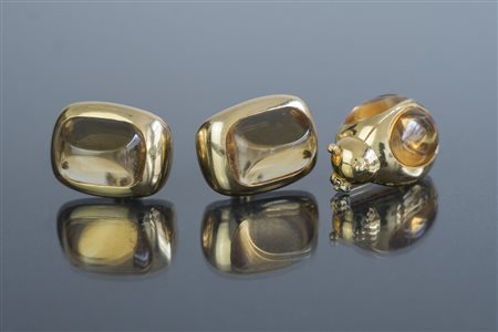 POMELLATO Orecchini e spilla Pomellato in oro e citrino peso complessivo gr...