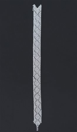 [Nessun Autore] Bracciale in oro bianco gr 42.80 con diamanti per cts 15.74....