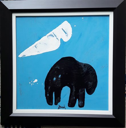 Corrado Zani "S.T." - Acrilico su tavola - cm 30x30 - Firma dell'artista in...