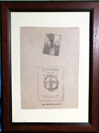 Marcello Dudovich "Firenze" - Matita su carta - cm 21x19 - Firma dell'artista...