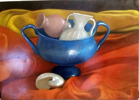 Antonio Sciacca "Natura morta" - Olio su tela - cm 50x70 - Autentica...