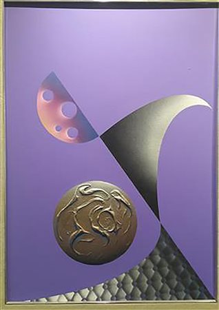 Filippo De Gasperi "Icaro spaziale" - Tecnica mista su tela - cm 70x50 -...