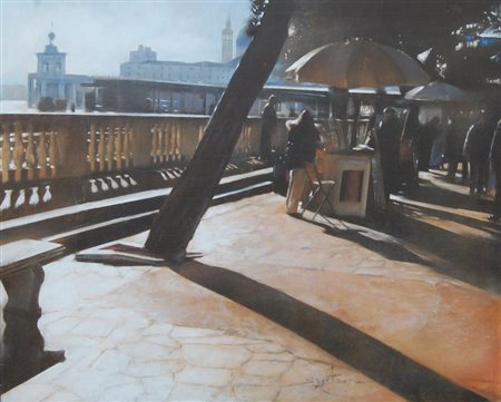 Antonio Sgarbossa "Arte a Venezia" - Olio su tavola - cm 40x50 - Firma in...