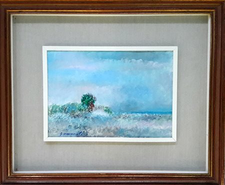 Giovanni Omiccioli "Mare a Passoscuro" - Olio su cartone rigido - cm 25x36 -...
