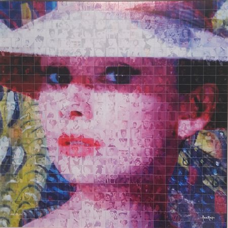 Maria Murgia "Omaggio a Audrey Hepburn" - 2015 - Fotomosaico digitale - cm...