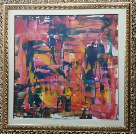 Vincent Poche "S.T." - Olio su tela - cm 70x70