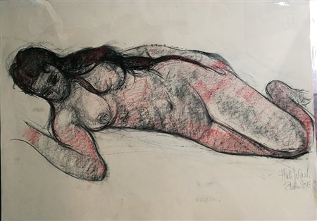 ITALO GILARDI : NUDI FEMMINILI .Lotto di due opere pastelli a olio su...