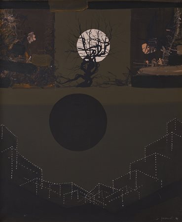 CESARE PEVERELLI (1922-2000) Alberi ed altri racconti, 1971 Olio su tela cm...