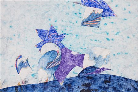 GIANNI DOVA (1925-1991) Composizione, 1970 Tempera e tecnica mista su carta...