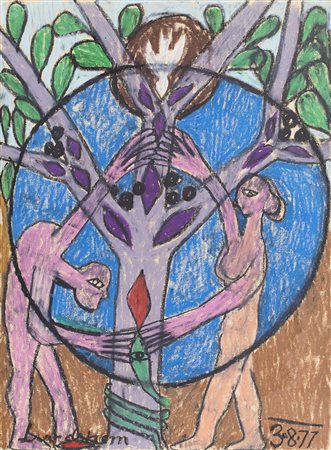 BENGDT LINDSTR&Ouml;M (1925-2008) Senza Titolo, 1977 Tecnica mista su...