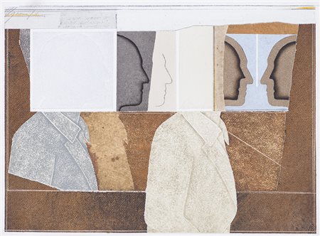 ANGELO CAGNONE (1941) Senza Titolo, 1981-1982 Tecnica mista su tela cm 18x24...