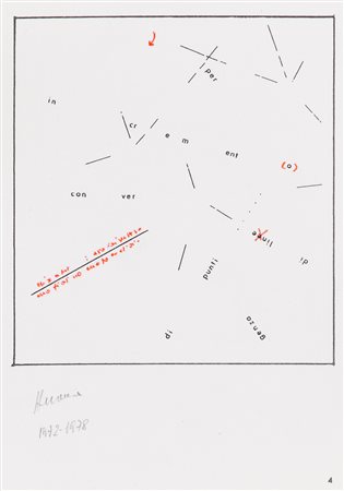 VINCENZO ACCAME (1932) Senza Titolo, 1972-1978 Tecnica mista su carta cm...